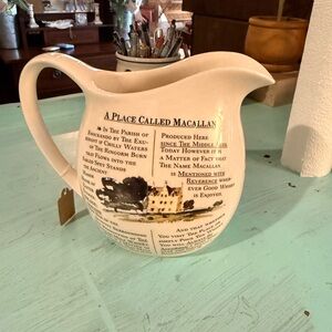 Vintage Macallan Whiskey  Pitcher